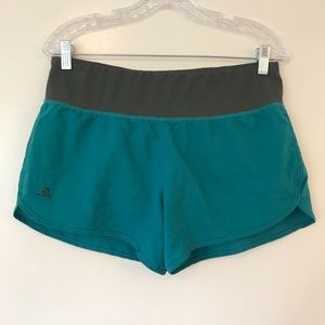 Salomon Teal Running Shorts